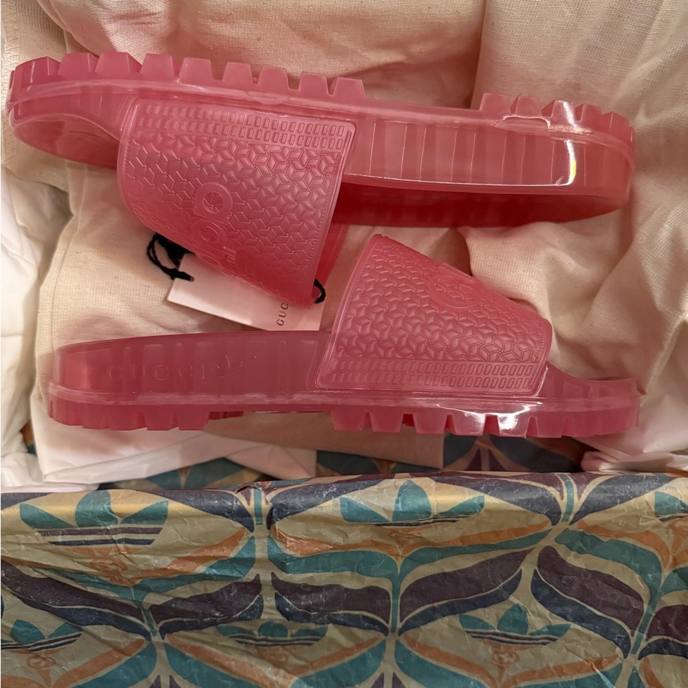 Gucci x Adidas Jelly Slides Collab! Brand New with Tags!